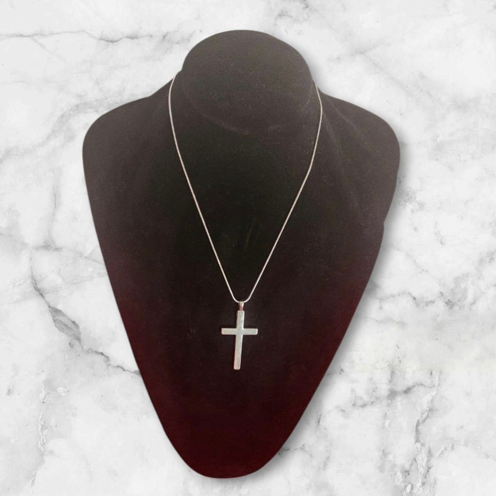 A QPooh's Closet Upcycled '2024' Cross Necklace